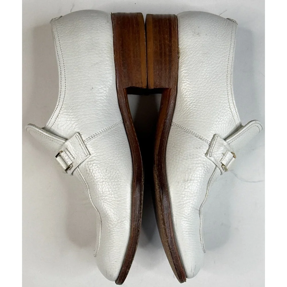 Florsheim Men's Vintage 1970's-80's White Slip On Leather Loafer Size 7.5‎ D